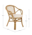 Krzesło jadalniane ogrodowe z rattanu New Athina