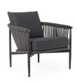 Nowoczesny fotel ogrodowy Tiva antracytowy