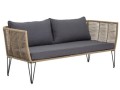 Elegancka sofa ogrodowa antracytowa poduszka Mundo