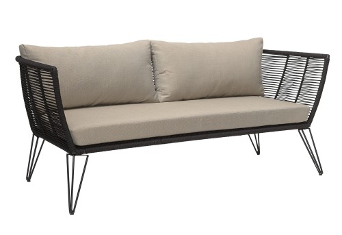 Elegancka sofa ogrodowa beżowa poduszka Mundo