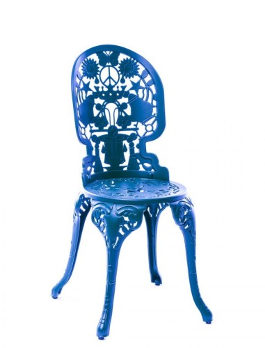 Ogrodowe krzesło Seletti niebieskie