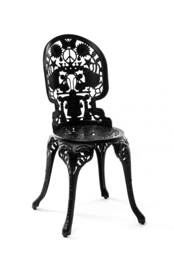 Ogrodowe krzesło Seletti czarne 
