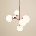Lampa wisząca DIONE 6 bordowa