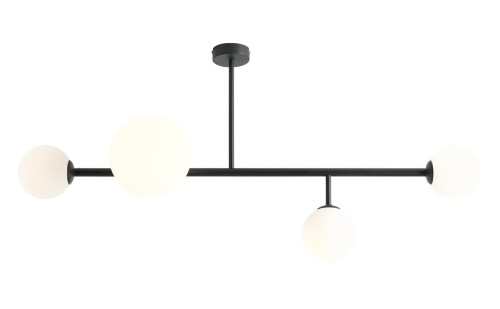 Lampa sufitowa wisząca DIONE 4 kule czarna