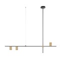Lampa wisząca Lungo czarno-złota