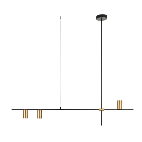 Lampa wisząca Lungo czarno-złota