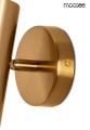 Złota lampa ścienna Spot Moosee