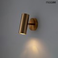 Złota lampa ścienna Spot Moosee