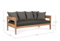 Elegancka sofa 3 osobowa Kobo antracytowa