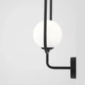 Lampa ścienna z białą kulą RIVA czarna
