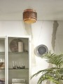 Lampa sufitowa BHUTAN S czarna/naturalna