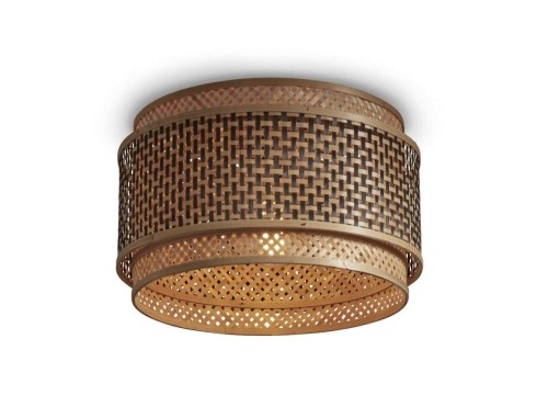 Lampa sufitowa BHUTAN L czarna/naturalna