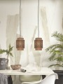 Lampa wisząca BHUTAN S czarna/naturalna