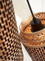 Lampa wisząca BHUTAN podwójna czarna/naturalna