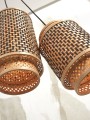 Lampa wisząca BHUTAN podwójna czarna/naturalna