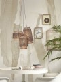 Lampa wisząca BHUTAN potrójna czarna/naturalna