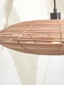 Lampa podłogowa TANAMI naturalna spłaszczony klosz