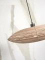 Lampa wisząca TANAMI rattanowa spłaszczona kula