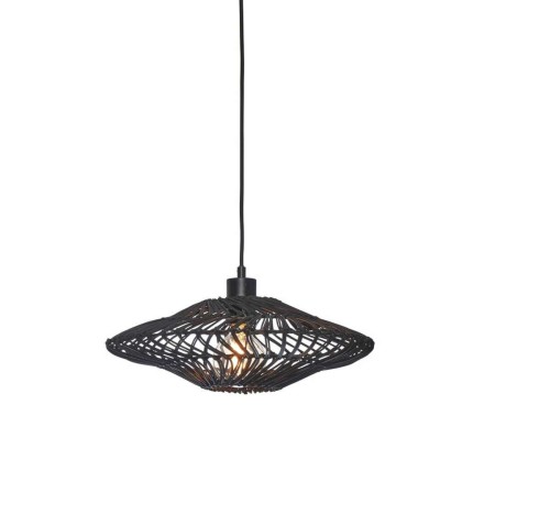 Lampa wisząca ZANZIBAR rattanowa czarna