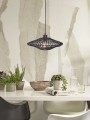 Lampa wisząca ZANZIBAR rattanowa czarna