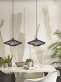 Lampa wisząca ZANZIBAR rattanowa czarna