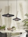 Lampa wisząca ZANZIBAR rattanowa czarna