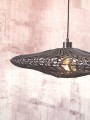Lampa wisząca ZANZIBAR rattanowa czarna