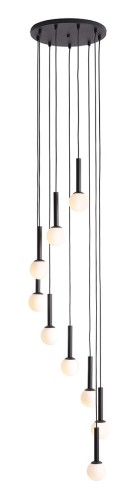 Kaskadowa lampa wisząca RIU 9 czarna