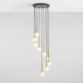 Kaskadowa lampa wisząca RIU 9 mosiądz