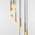 Kaskadowa lampa wisząca RIU 9 mosiądz