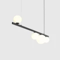 Lampa wisząca z kulistymi kloszami GARDA 4 czarna