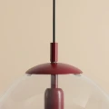 Lampa wisząca kula GLOBE bordowa