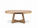 Okrągły rozkładany stół Dustin naturalny dąb