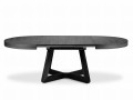 Okrągły rozkładany stół Dustin czarny dąb