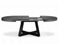 Okrągły rozkładany stół Dustin czarny dąb