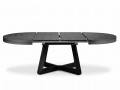 Okrągły rozkładany stół Dustin czarny dąb