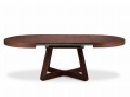Okrągły rozkładany stół Dustin ciemny dąb