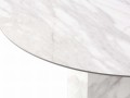 Stół na jednej nodze Sahara biały marmur