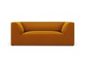 Sofa Ruby 2-osobowa żółta aksamit
