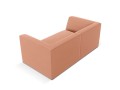 Sofa Ruby 2-osobowa różowa aksamit