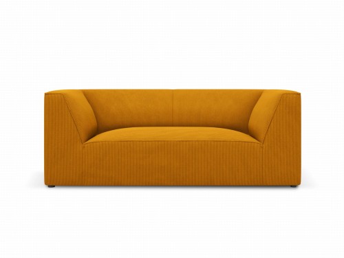 Sofa Ruby 2-osobowa żółta sztruks