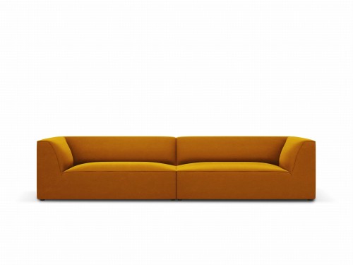 Sofa Ruby 4-osobowa żółta aksamit