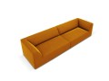 Sofa Ruby 4-osobowa żółta aksamit