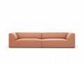 Sofa Ruby 4-osobowa różowa aksamit