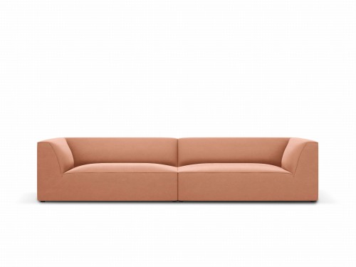 Sofa Ruby 4-osobowa różowa aksamit