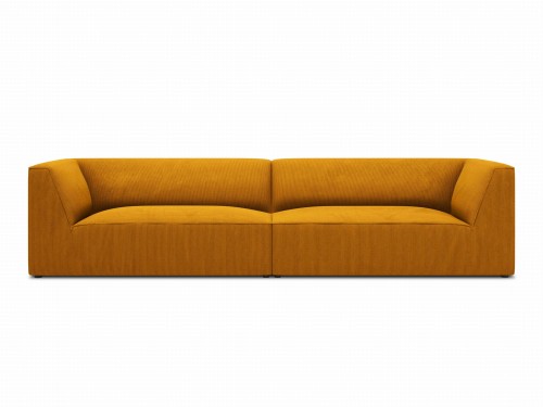 Sofa Ruby 4-osobowa żółta sztruks