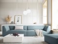 Sofa Ruby 4-osobowa jasny niebieski sztruks