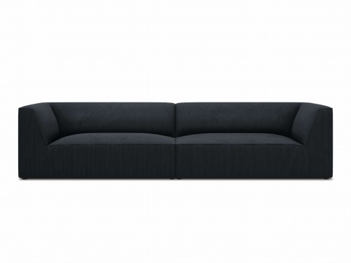 Sofa Ruby 4-osobowa czarna sztruks 