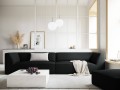 Sofa Ruby 4-osobowa czarna sztruks 