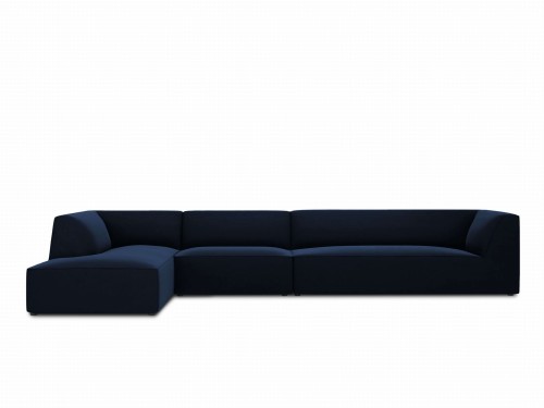 Duża sofa narożna Ruby granatowy aksamit